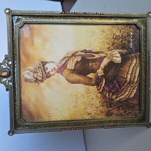 Tizo Design Ornate Green & Ruby Jeweled W/ Swarovski Crystal 8x10 Picture Frame.